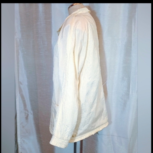 Haband Waterproof Windbreaker, Tudor CT Women Jacket off-white, BttnUp, Pckts,M - Picture 6 of 11